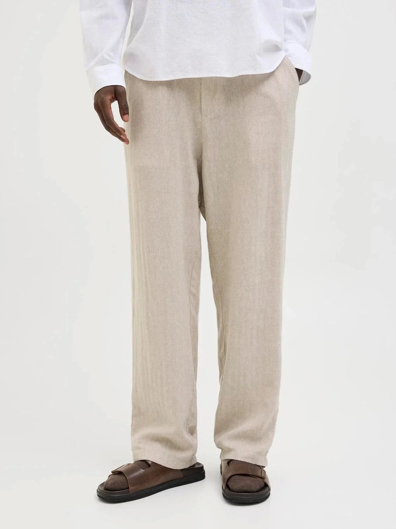 Брюки JACK & JONES модель 12269371_Crockery Herringbone Брюки JACK & JONES модель 12269371_Crockery Herringbone Фото
