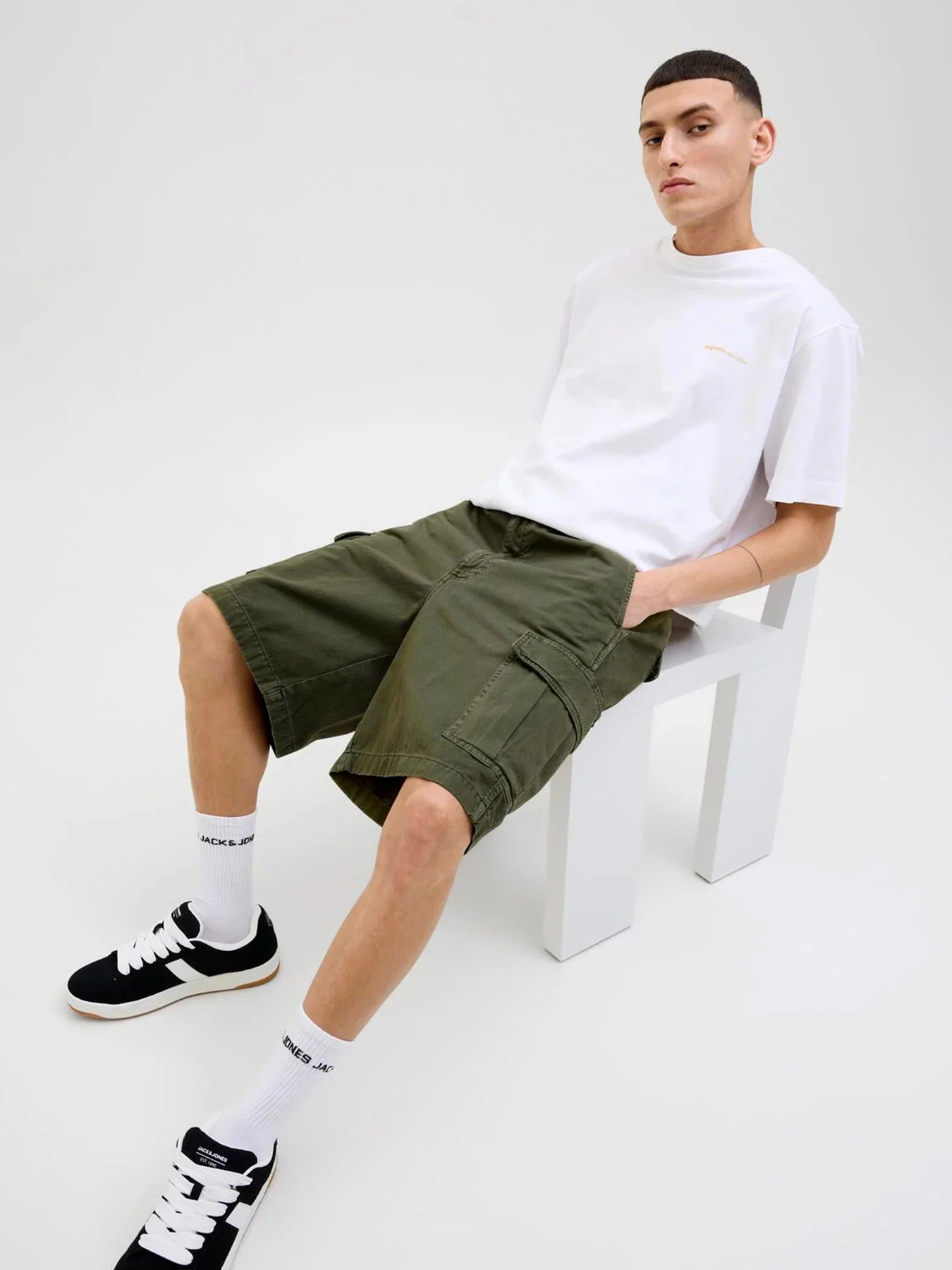 Шорты JACK & JONES модель 12269374_Olive Night Шорты JACK & JONES модель 12269374_Olive Night Фото