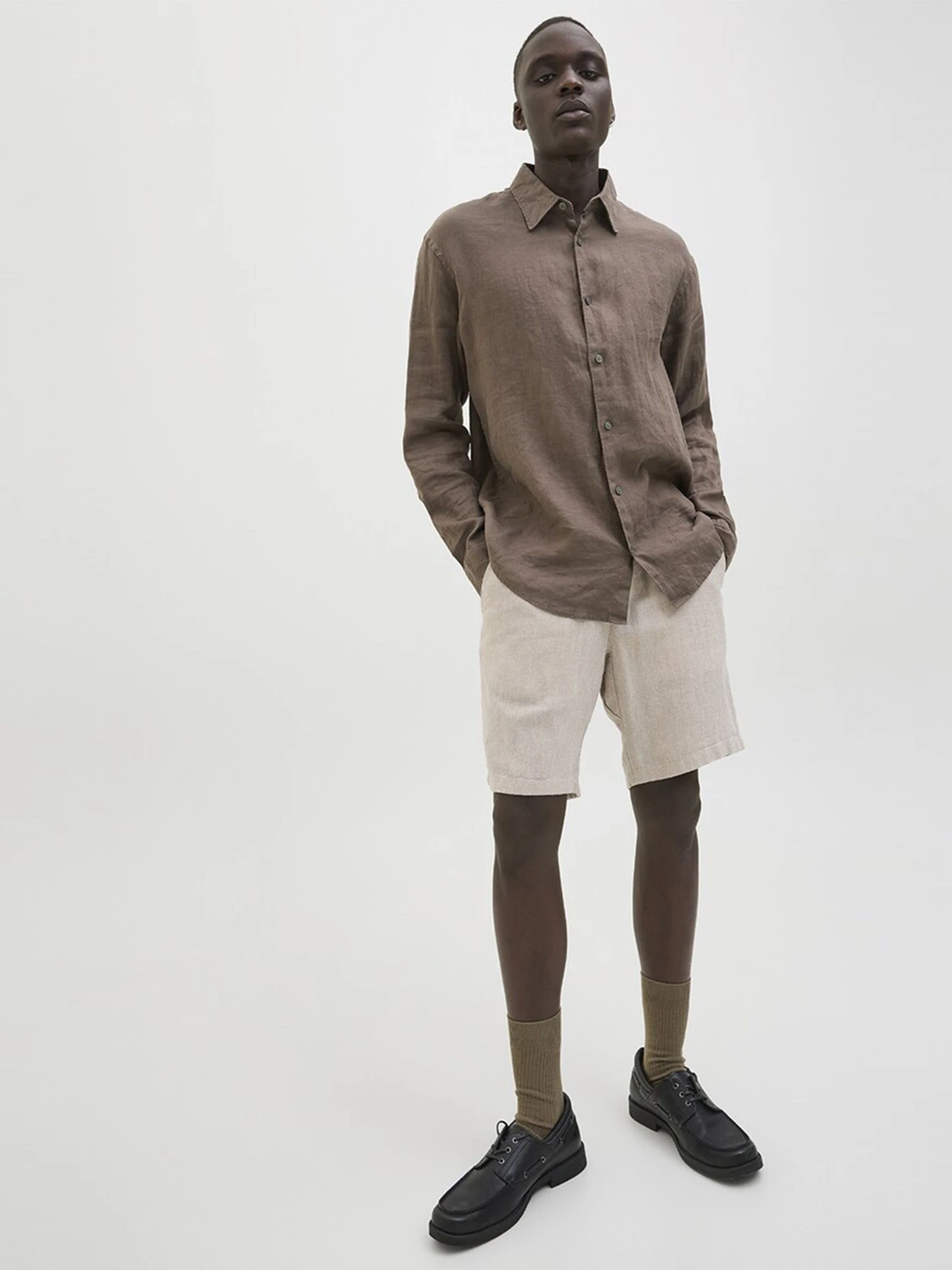 Шорты JACK & JONES модель 12269376_Crockery Herringbone Шорты JACK & JONES модель 12269376_Crockery Herringbone Фото