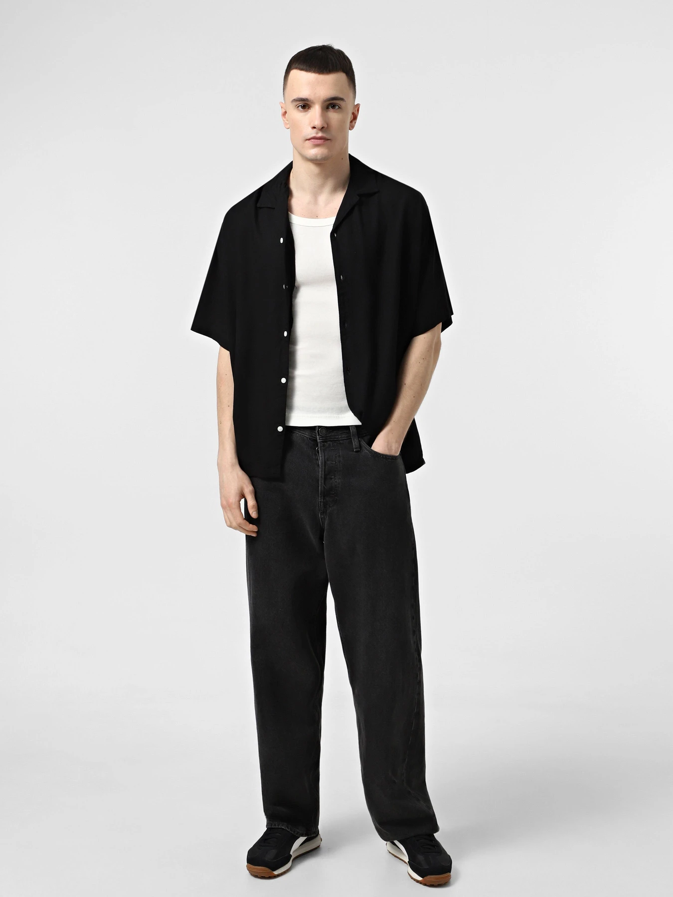 Рубашки JACK & JONES модель 12269803_Black Рубашки JACK & JONES модель 12269803_Black Фото