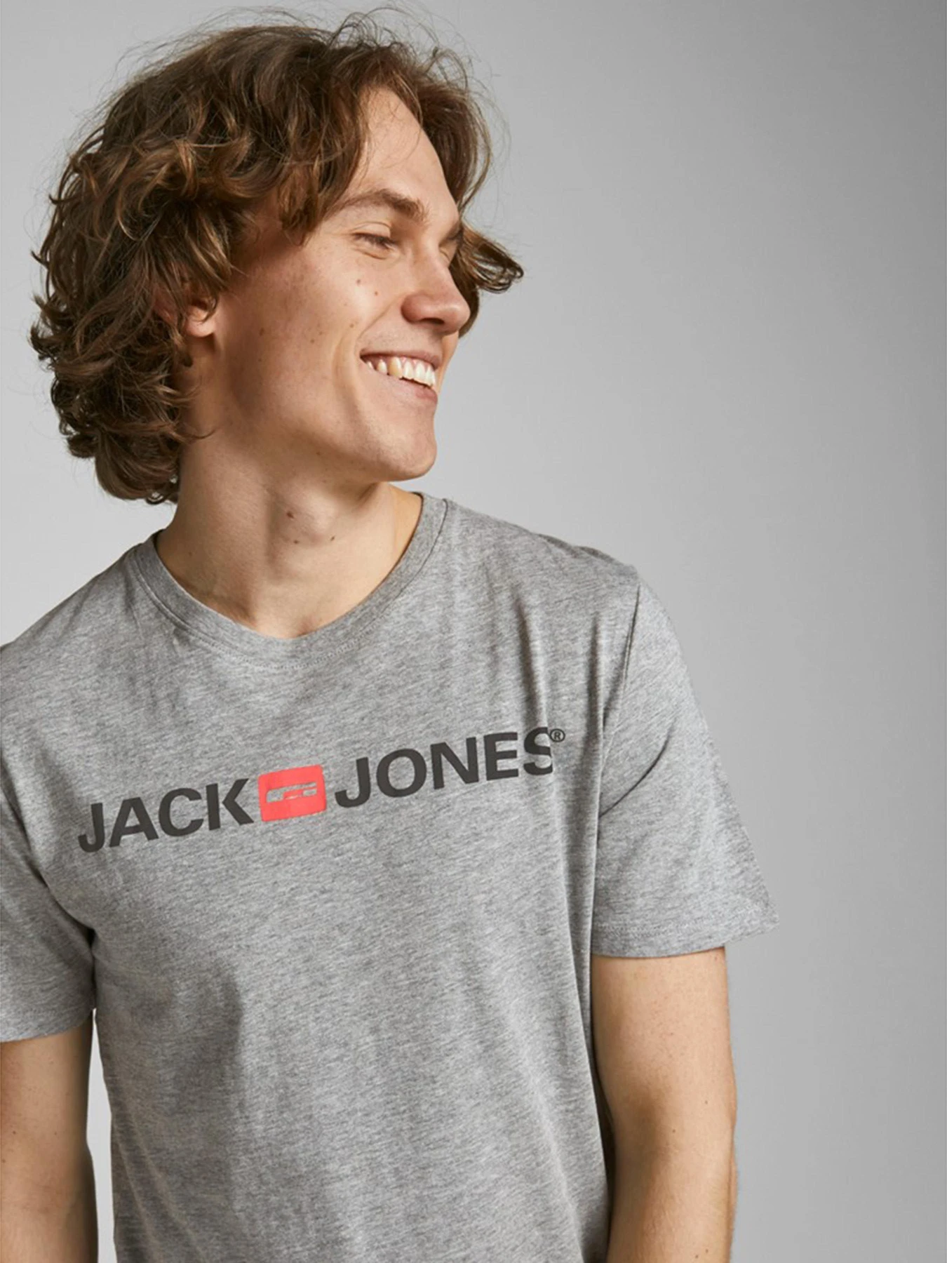 Футболки и поло JACK & JONES модель 12137126_Light Grey Melange Фото