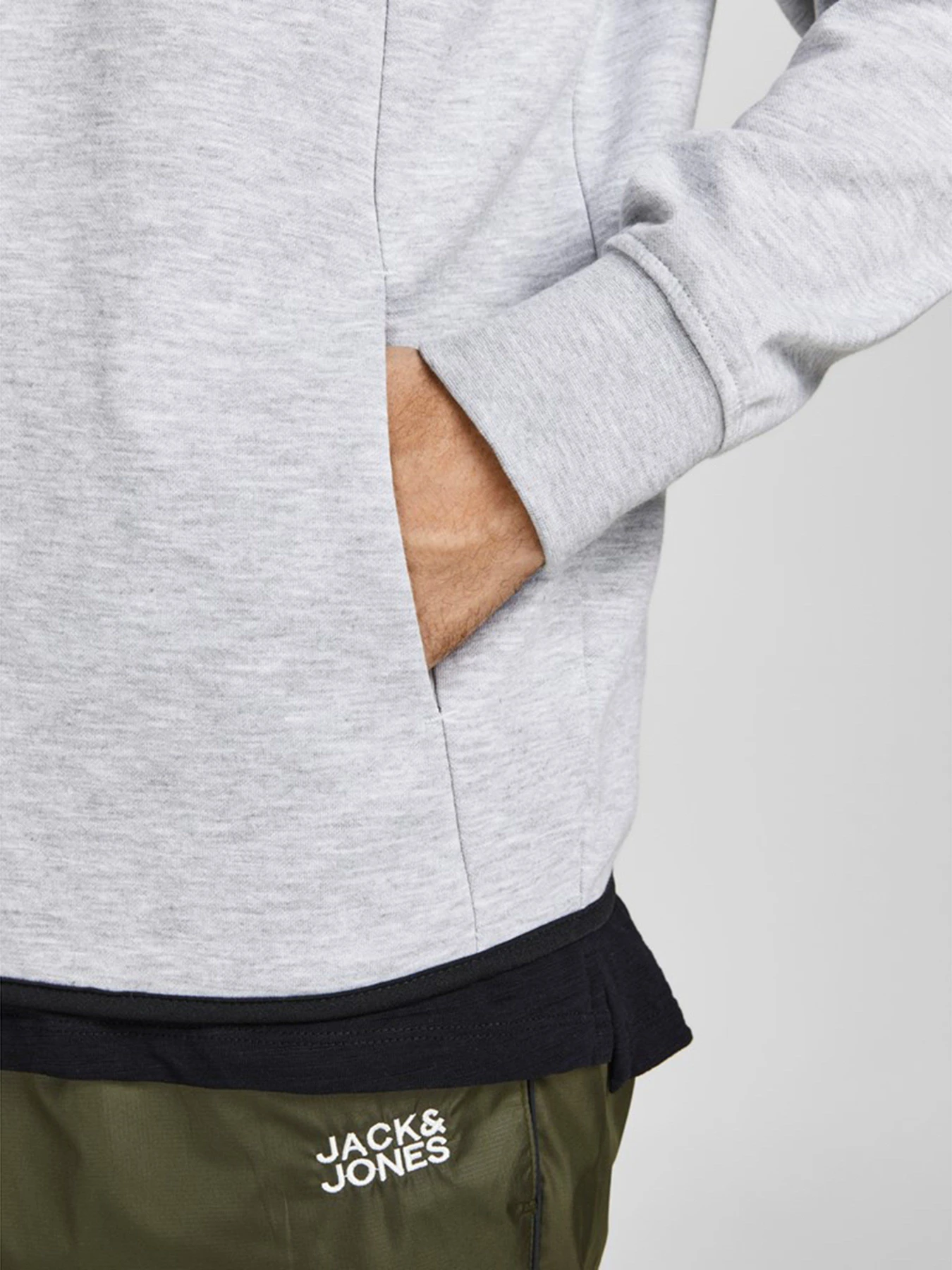 Худи и свитшоты JACK & JONES модель 12204926_Light Grey Melange Худи и свитшоты JACK & JONES модель 12204926_Light Grey Melange Фото