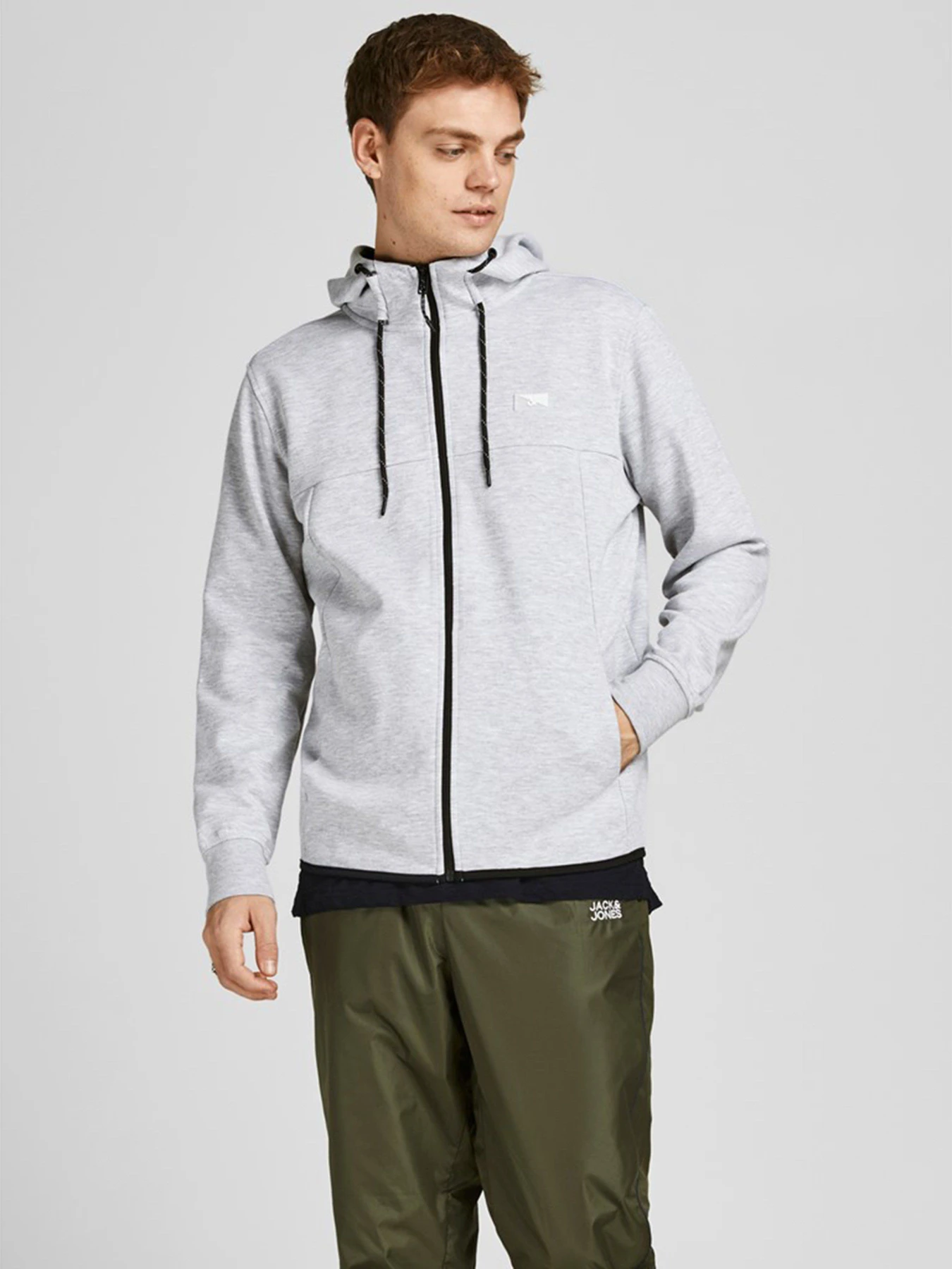 Худи и свитшоты JACK & JONES модель 12204926_Light Grey Melange Худи и свитшоты JACK & JONES модель 12204926_Light Grey Melange Фото