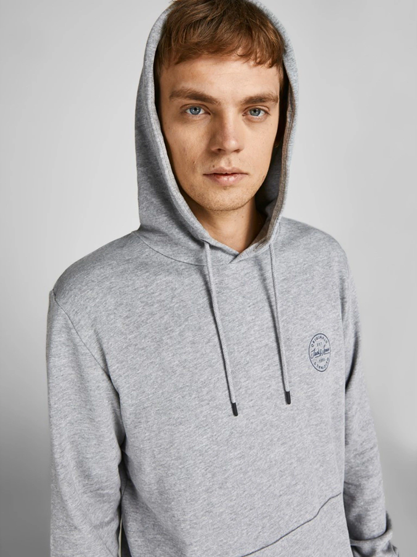 Худи и свитшоты JACK & JONES модель 12205081_Light Grey Melange Худи и свитшоты JACK & JONES модель 12205081_Light Grey Melange Фото