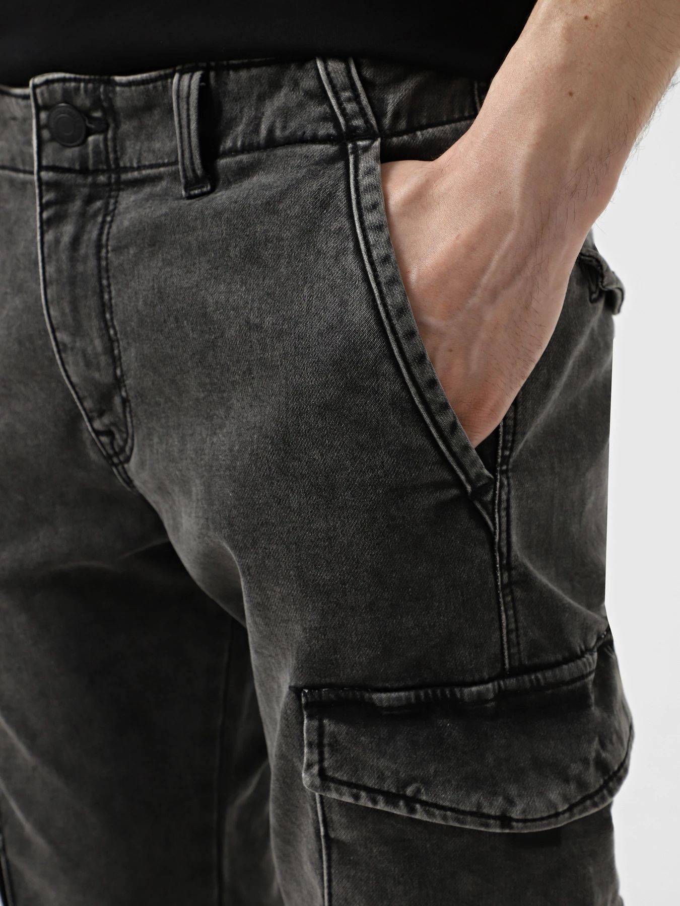 Штани JACK & JONES модель 12269597_Black Denim MF 002 Штани JACK & JONES модель 12269597_Black Denim MF 002 Фото