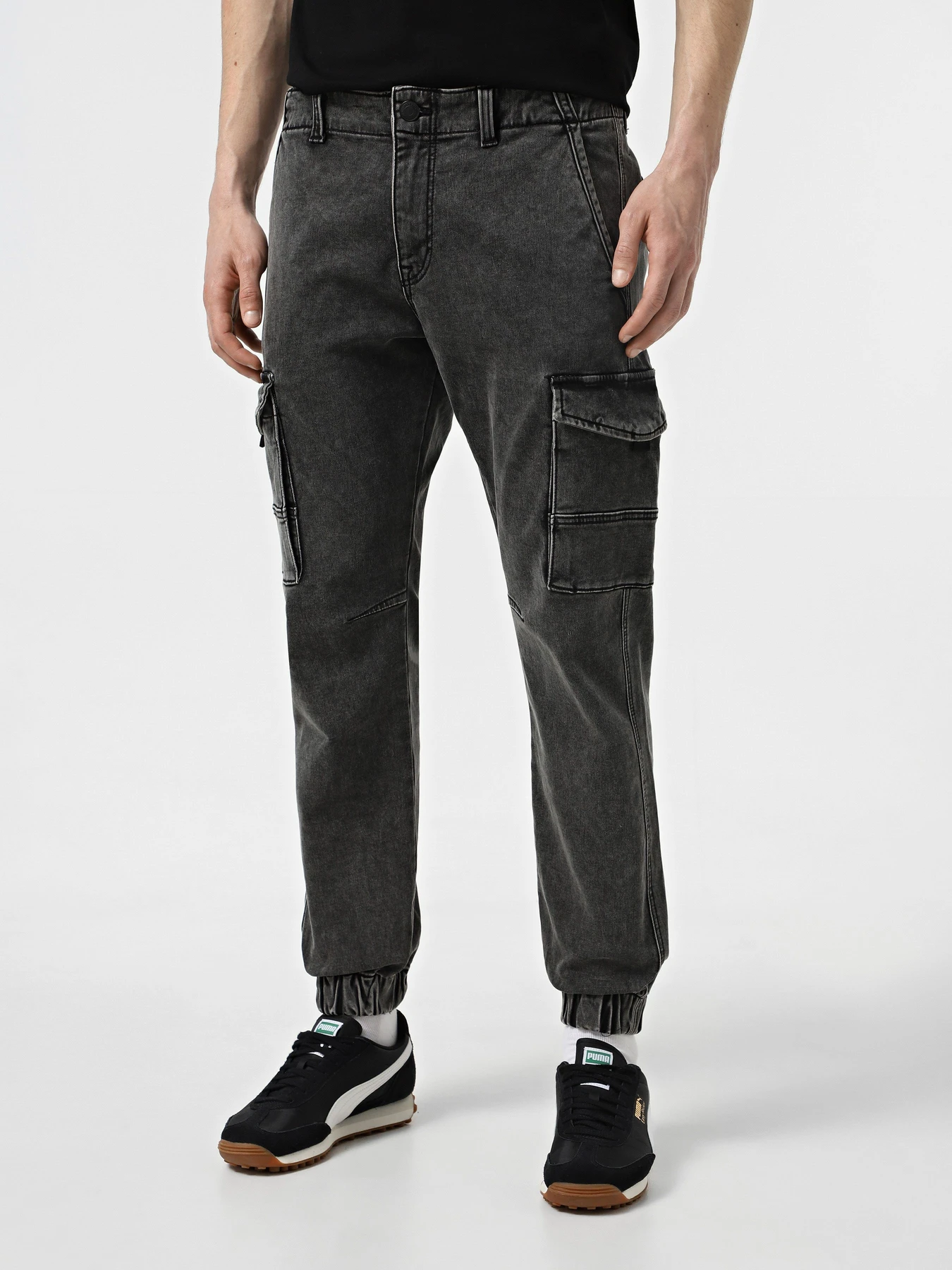 Штани JACK & JONES модель 12269597_Black Denim MF 002 Штани JACK & JONES модель 12269597_Black Denim MF 002 Фото