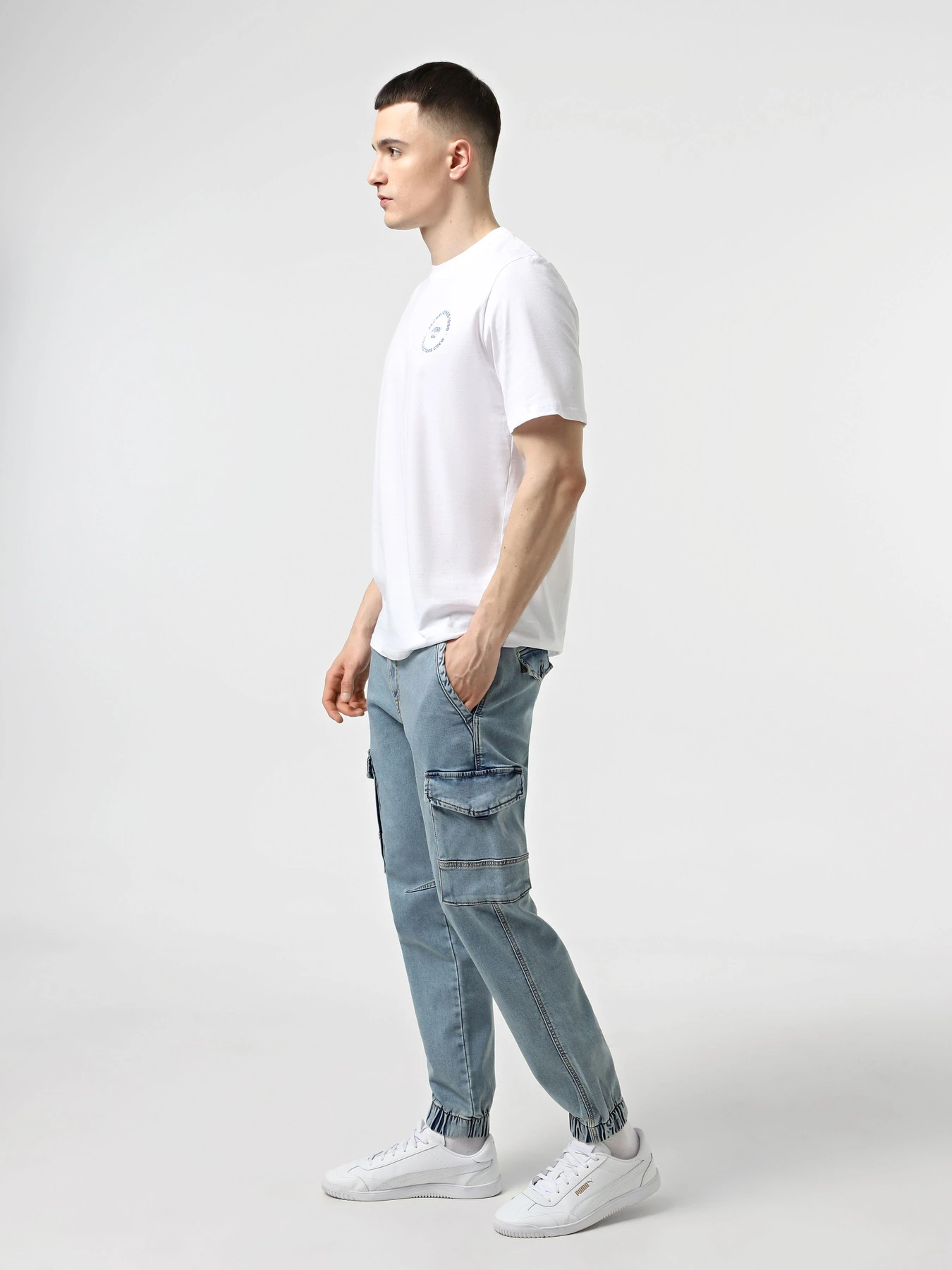 Брюки JACK & JONES модель 12269597_Blue Denim MF 001 Брюки JACK & JONES модель 12269597_Blue Denim MF 001 Фото