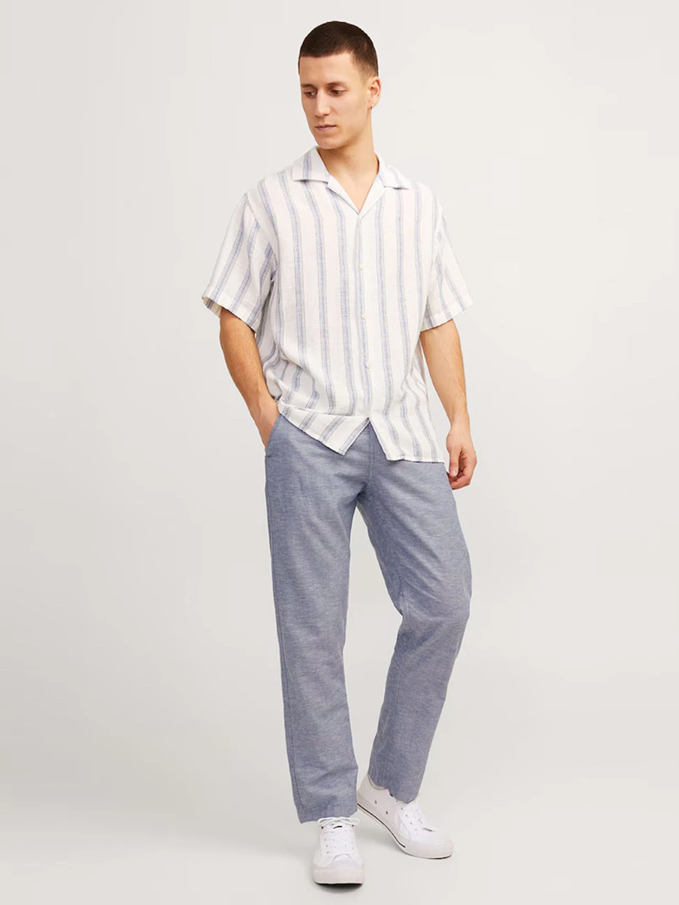Штани JACK & JONES модель 12248606_Faded Denim MELANGE Штани JACK & JONES модель 12248606_Faded Denim MELANGE Фото
