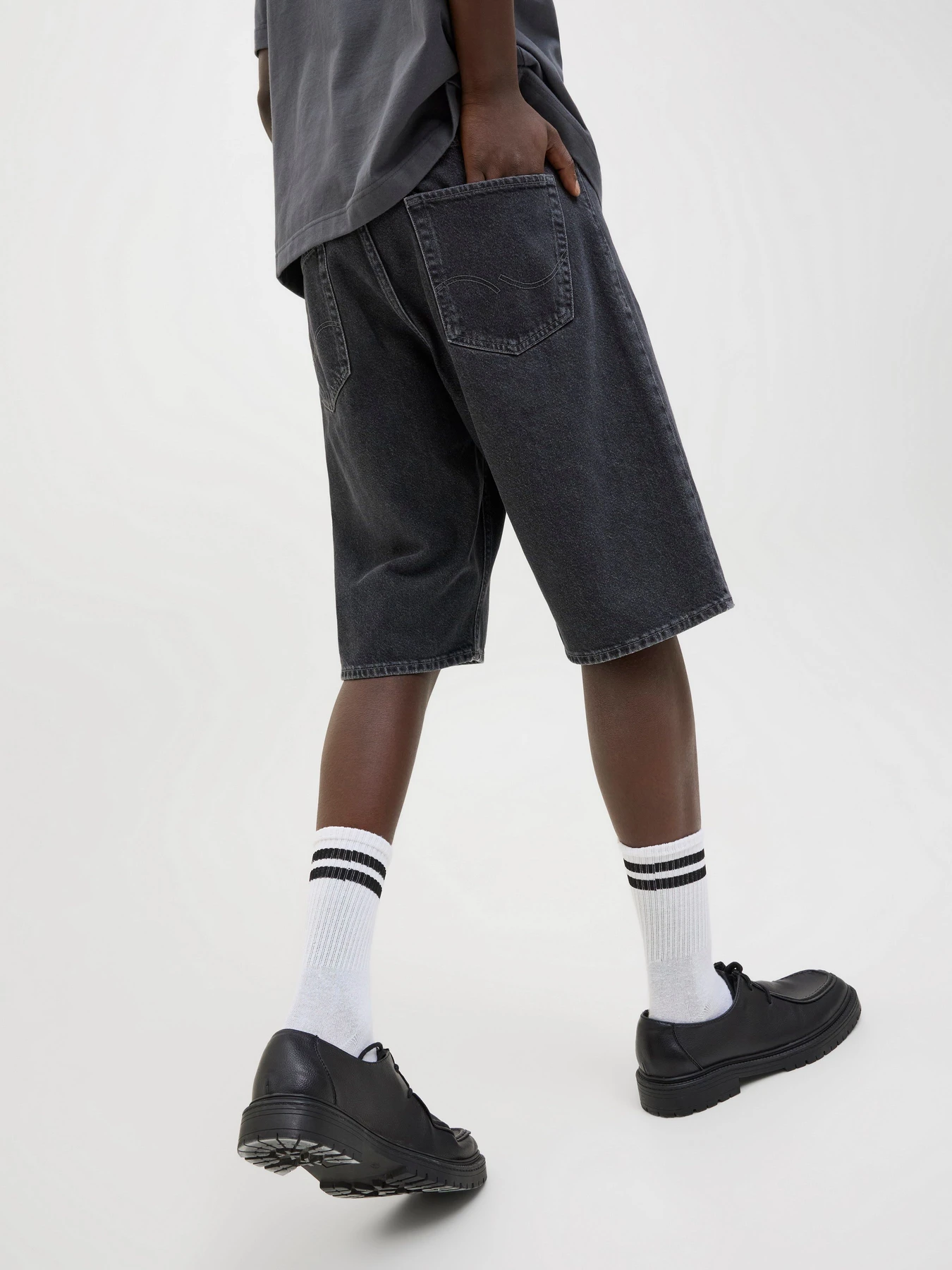 Шорты JACK & JONES модель 12278463_Black Denim SQ 737 Фото