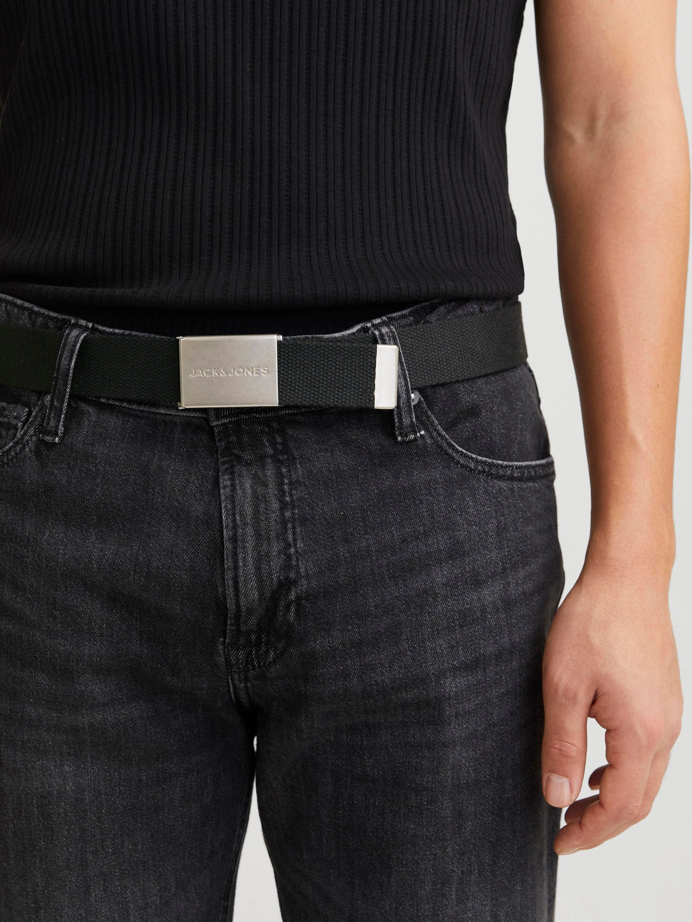 Ремни JACK & JONES LONDON WOVEN BELT модель 12270575_Black Ремни JACK & JONES LONDON WOVEN BELT модель 12270575_Black Фото