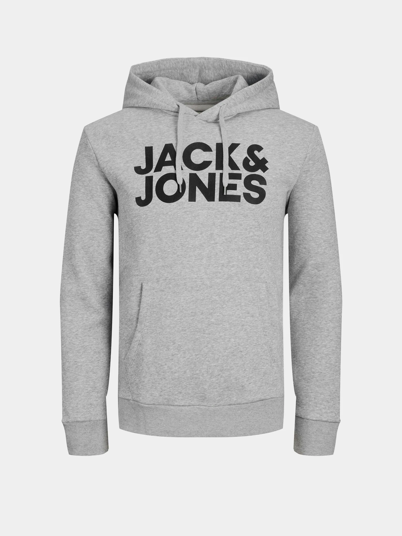 Худі та світшоти JACK & JONES CORP LOGO SWEAT HOOD модель 12152840_Light Grey Melange Reg /La Фото