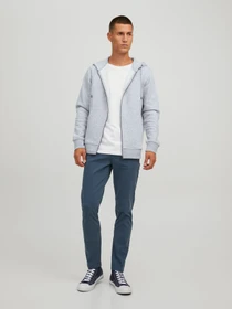 Худи и свитшоты JACK & JONES BRADLEY SWEAT ZIP HOOD модель 12249342_Light Grey Melange Фото