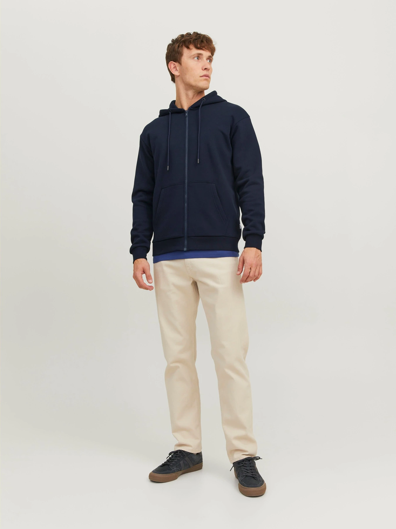 Худі та світшоти JACK & JONES BRADLEY SWEAT ZIP HOOD модель 12249342_Navy Blazer Худі та світшоти JACK & JONES BRADLEY SWEAT ZIP HOOD модель 12249342_Navy Blazer Фото