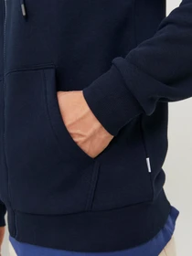 Худі та світшоти JACK & JONES BRADLEY SWEAT ZIP HOOD модель 12249342_Navy Blazer Фото