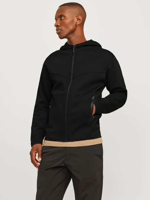 Худи и свитшоты JACK & JONES FUSION SWEAT ZIP HOOD модель 12260150_Black Фото
