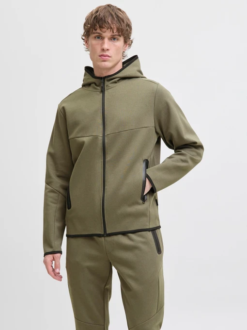 Худі та світшоти JACK & JONES FUSION SWEAT ZIP HOOD модель 12260150_Grape Leaf Фото