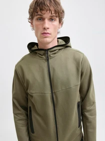 Худи и свитшоты JACK & JONES FUSION SWEAT ZIP HOOD модель 12260150_Grape Leaf Фото