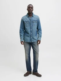 Джинсы JACK & JONES CHRIS ORIGINAL модель 12278173_Blue Denim Фото