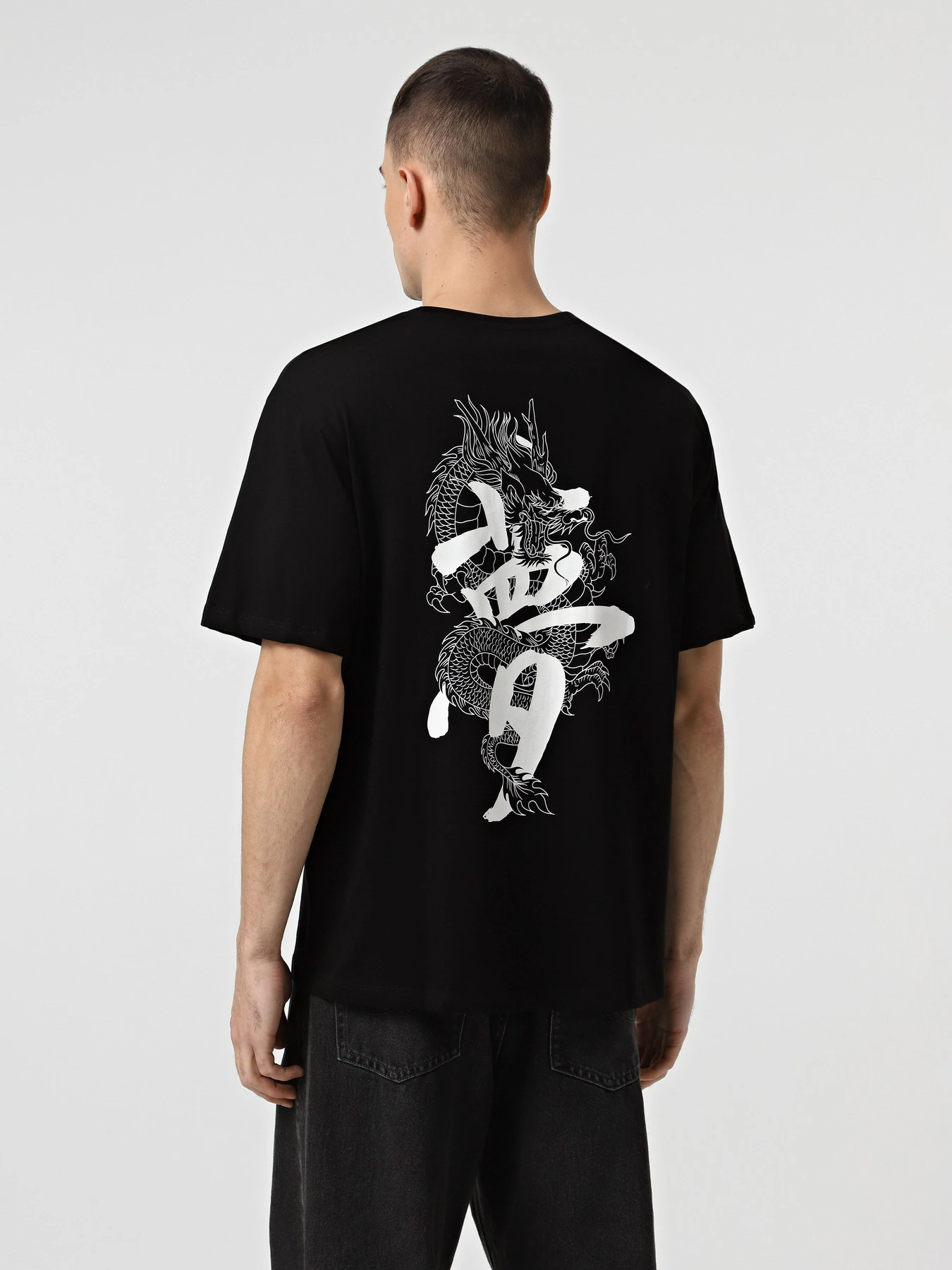 Футболки и поло JACK & JONES MIKO TEE SS модель 12278533_Black w. print from white Фото