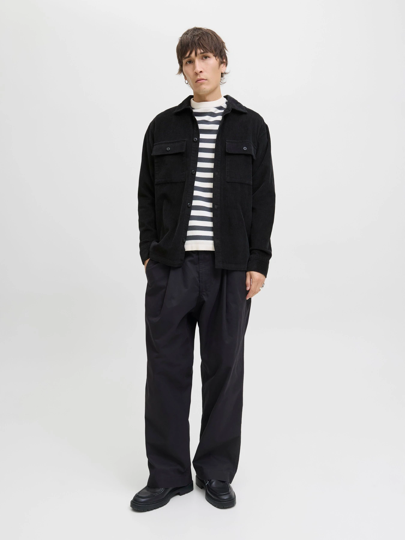 Рубашки JACK & JONES PERFECT CORDUROY OVERSHIRT модель 12278825_Black Фото