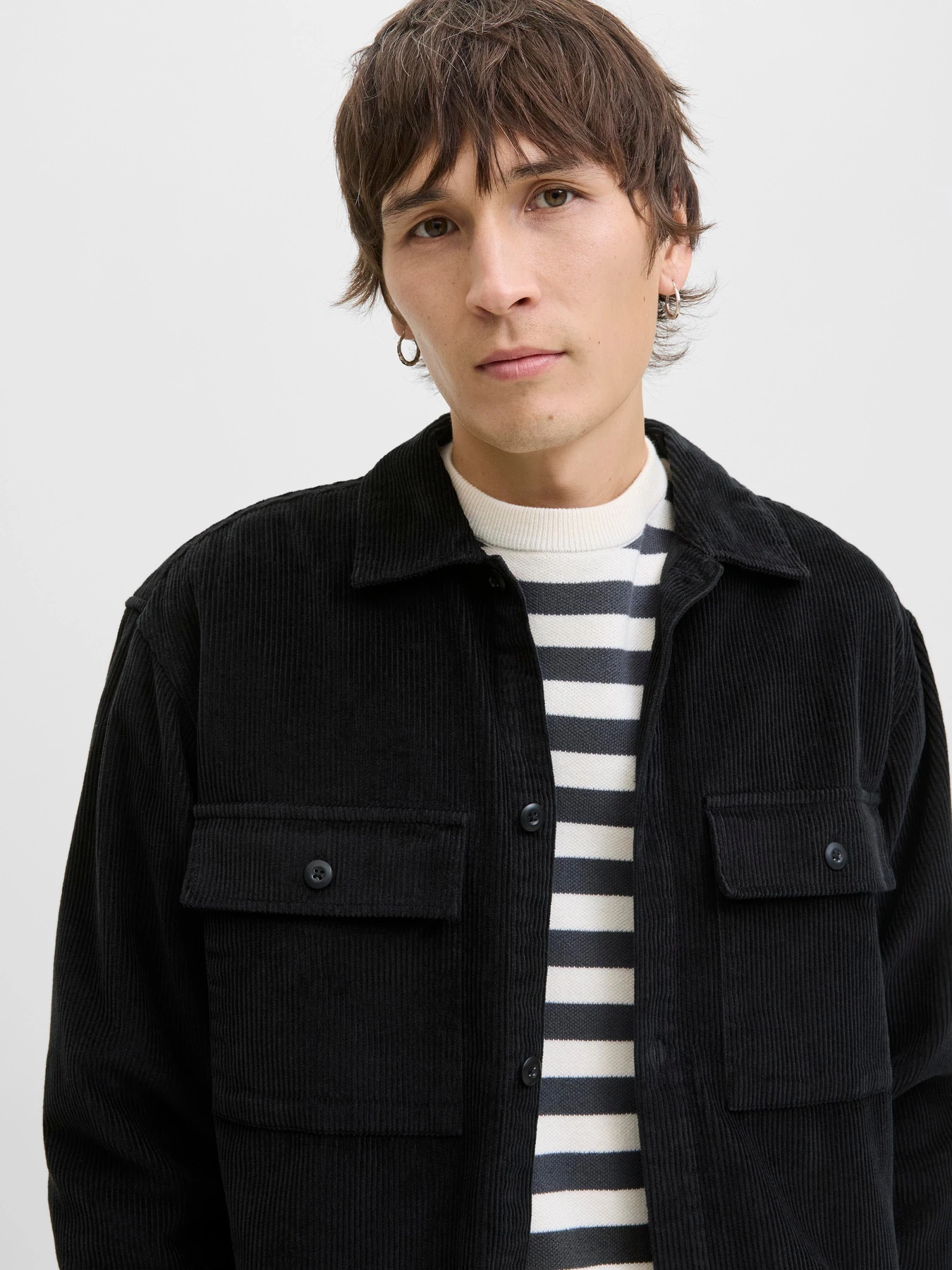 Рубашки JACK & JONES PERFECT CORDUROY OVERSHIRT модель 12278825_Black Фото