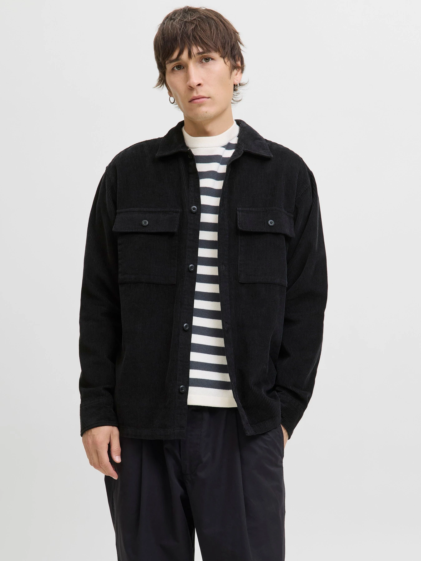 Рубашки JACK & JONES PERFECT CORDUROY OVERSHIRT модель 12278825_Black Фото