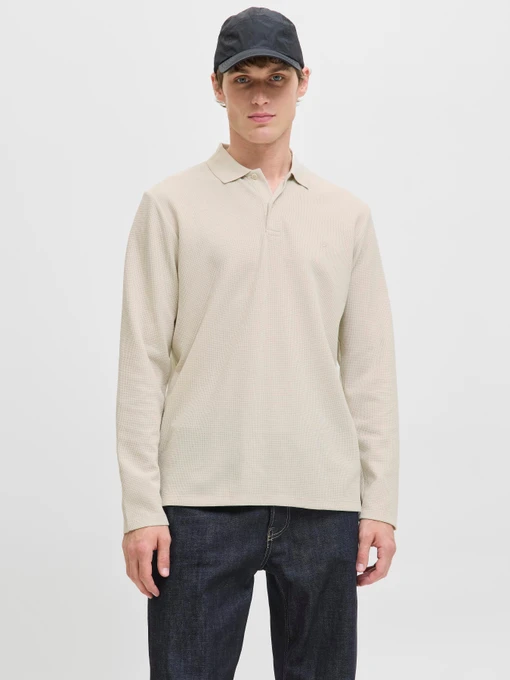 Футболки и поло JACK & JONES AUSTIN POLO модель 12279542_Moonbeam Classic Фото