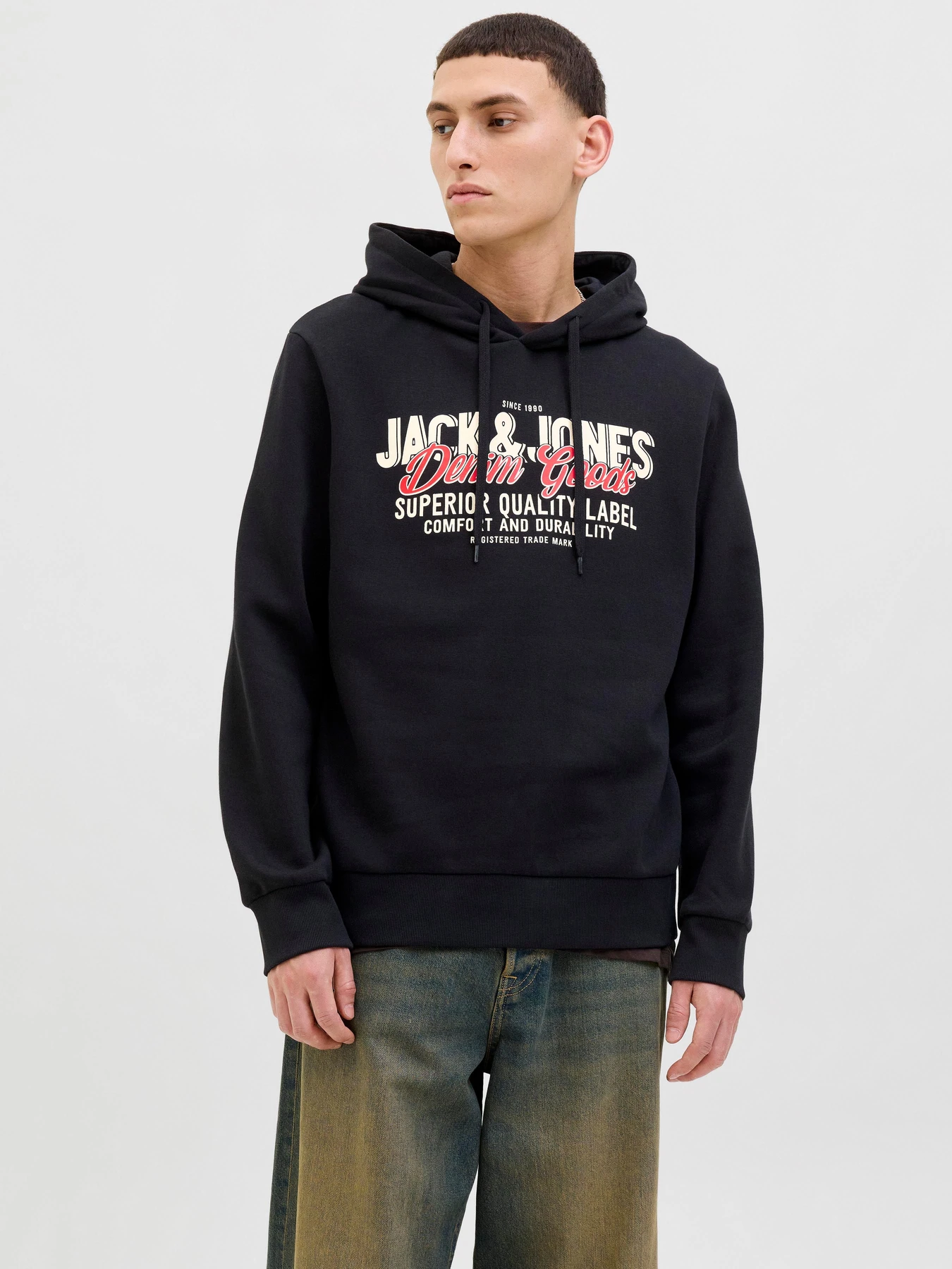 Худі та світшоти JACK & JONES LOGO SWEAT HOOD модель 12279649_Black Худі та світшоти JACK & JONES LOGO SWEAT HOOD модель 12279649_Black Фото