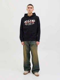 Худі та світшоти JACK & JONES LOGO SWEAT HOOD модель 12279649_Black Фото