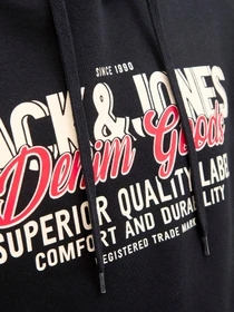 Худі та світшоти JACK & JONES LOGO SWEAT HOOD модель 12279649_Black Фото