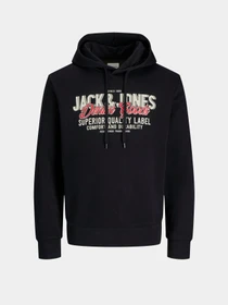 Худі та світшоти JACK & JONES LOGO SWEAT HOOD модель 12279649_Black Фото