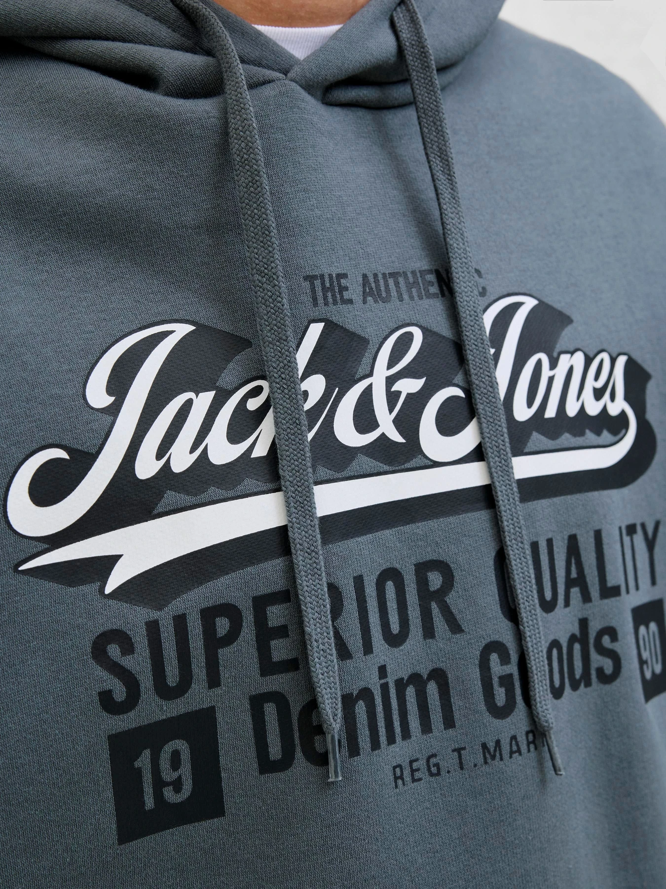 Худі та світшоти JACK & JONES LOGO SWEAT HOOD модель 12279649_Stormy Weather Худі та світшоти JACK & JONES LOGO SWEAT HOOD модель 12279649_Stormy Weather Фото