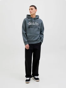 Худі та світшоти JACK & JONES LOGO SWEAT HOOD модель 12279649_Stormy Weather Фото
