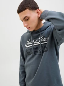Худі та світшоти JACK & JONES LOGO SWEAT HOOD модель 12279649_Stormy Weather Фото