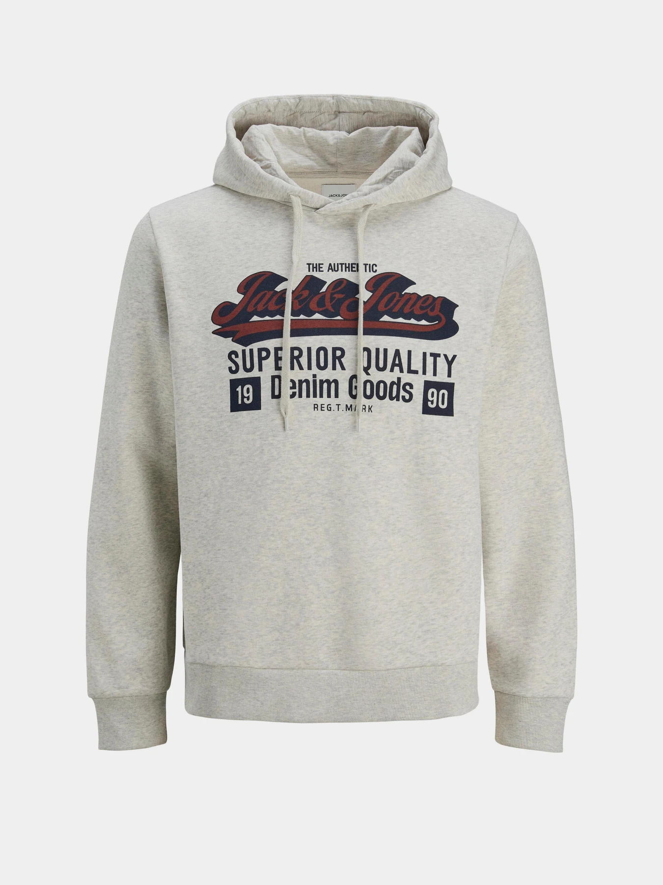 Худі та світшоти JACK & JONES LOGO SWEAT HOOD модель 12279649_White Melange Фото