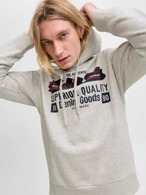 Худі та світшоти JACK & JONES LOGO SWEAT HOOD модель 12279649_White Melange Фото
