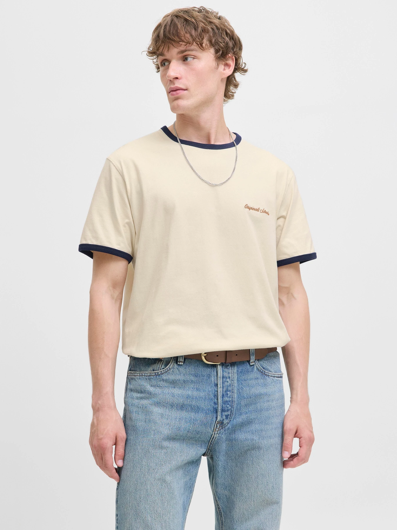 Футболки и поло JACK & JONES NORREBRO RINGER TEE модель 12282900_Antique White Футболки и поло JACK & JONES NORREBRO RINGER TEE модель 12282900_Antique White Фото
