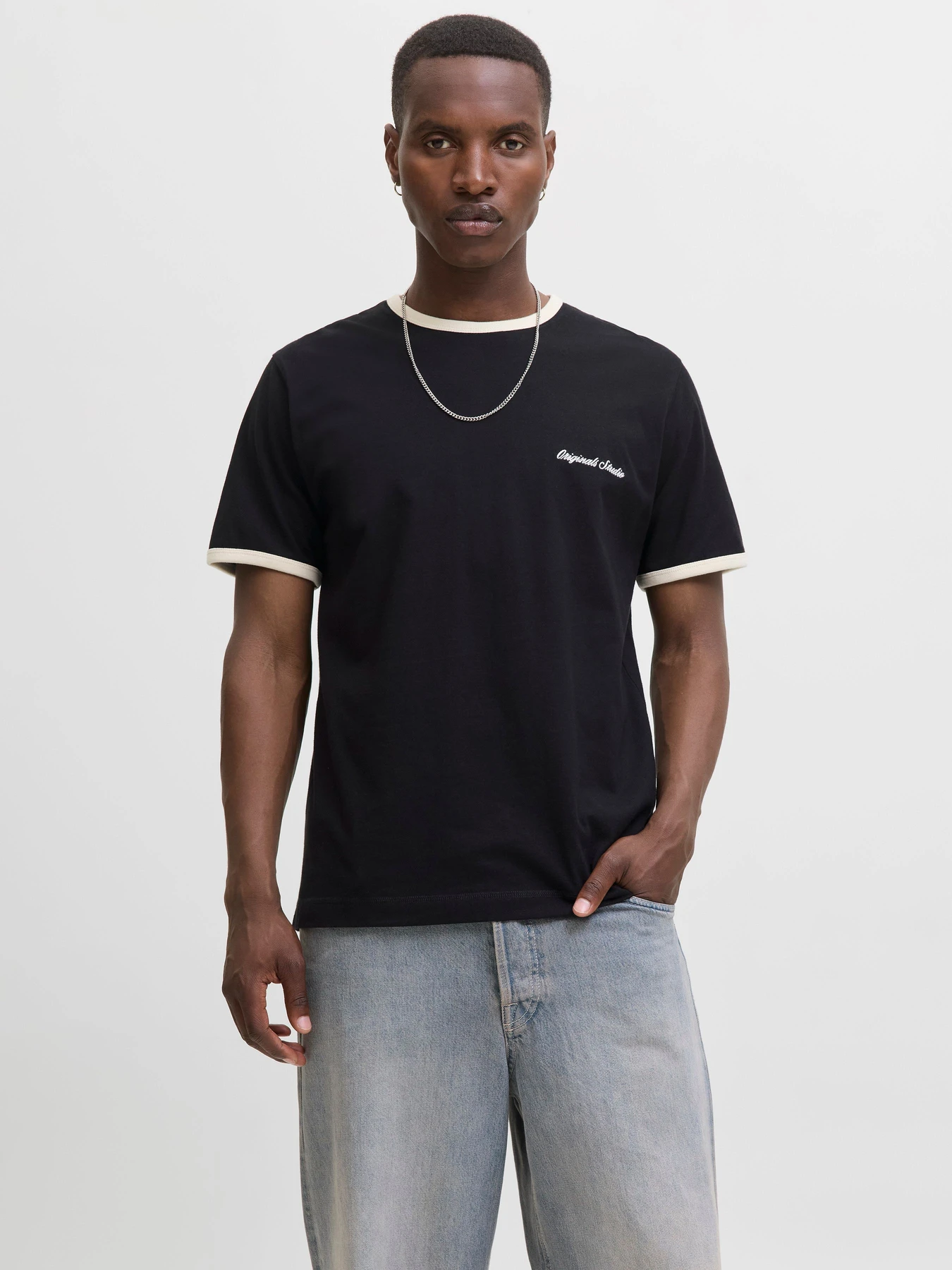 Футболки і поло JACK & JONES NORREBRO RINGER TEE модель 12282900_Black Футболки і поло JACK & JONES NORREBRO RINGER TEE модель 12282900_Black Фото