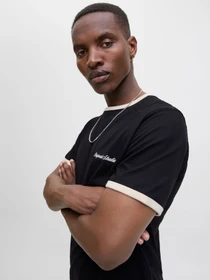 Футболки і поло JACK & JONES NORREBRO RINGER TEE модель 12282900_Black Фото