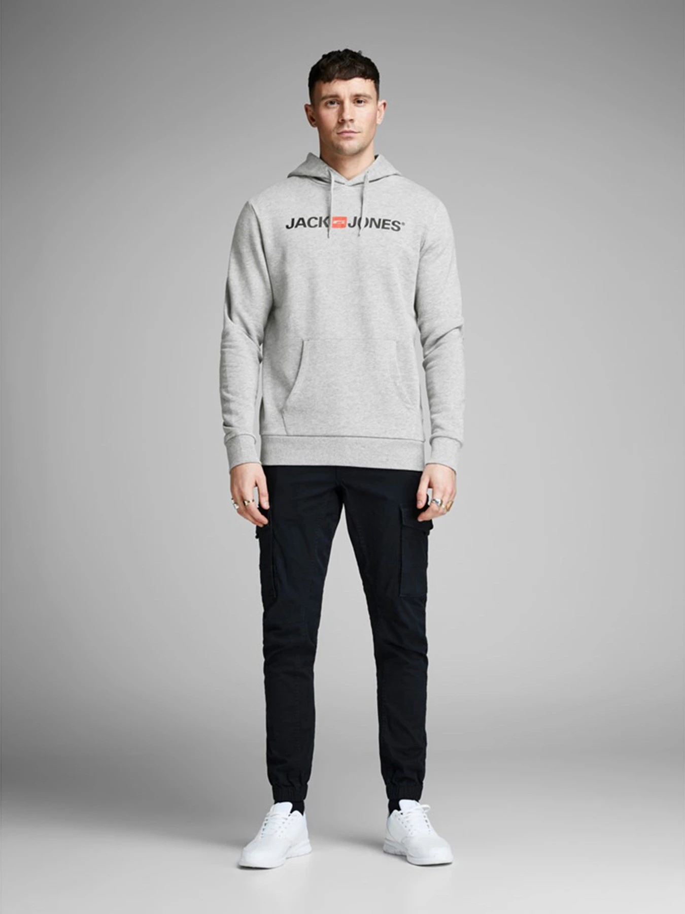 Худі та світшоти JACK & JONES модель 12137054_Light Grey Melange Худі та світшоти JACK & JONES модель 12137054_Light Grey Melange Фото