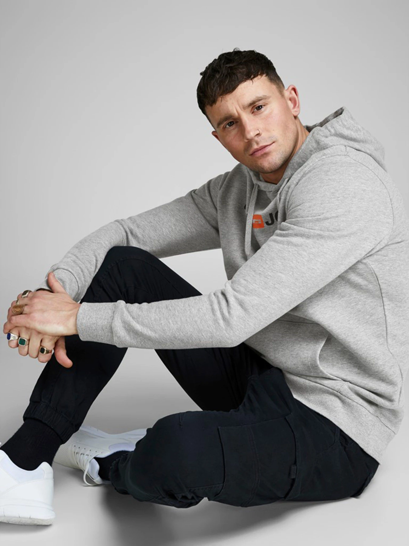 Худі та світшоти JACK & JONES модель 12137054_Light Grey Melange Худі та світшоти JACK & JONES модель 12137054_Light Grey Melange Фото