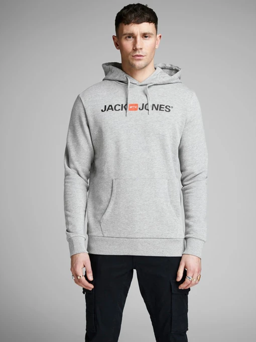 Худи и свитшоты JACK & JONES модель 12137054_Light Grey Melange Фото