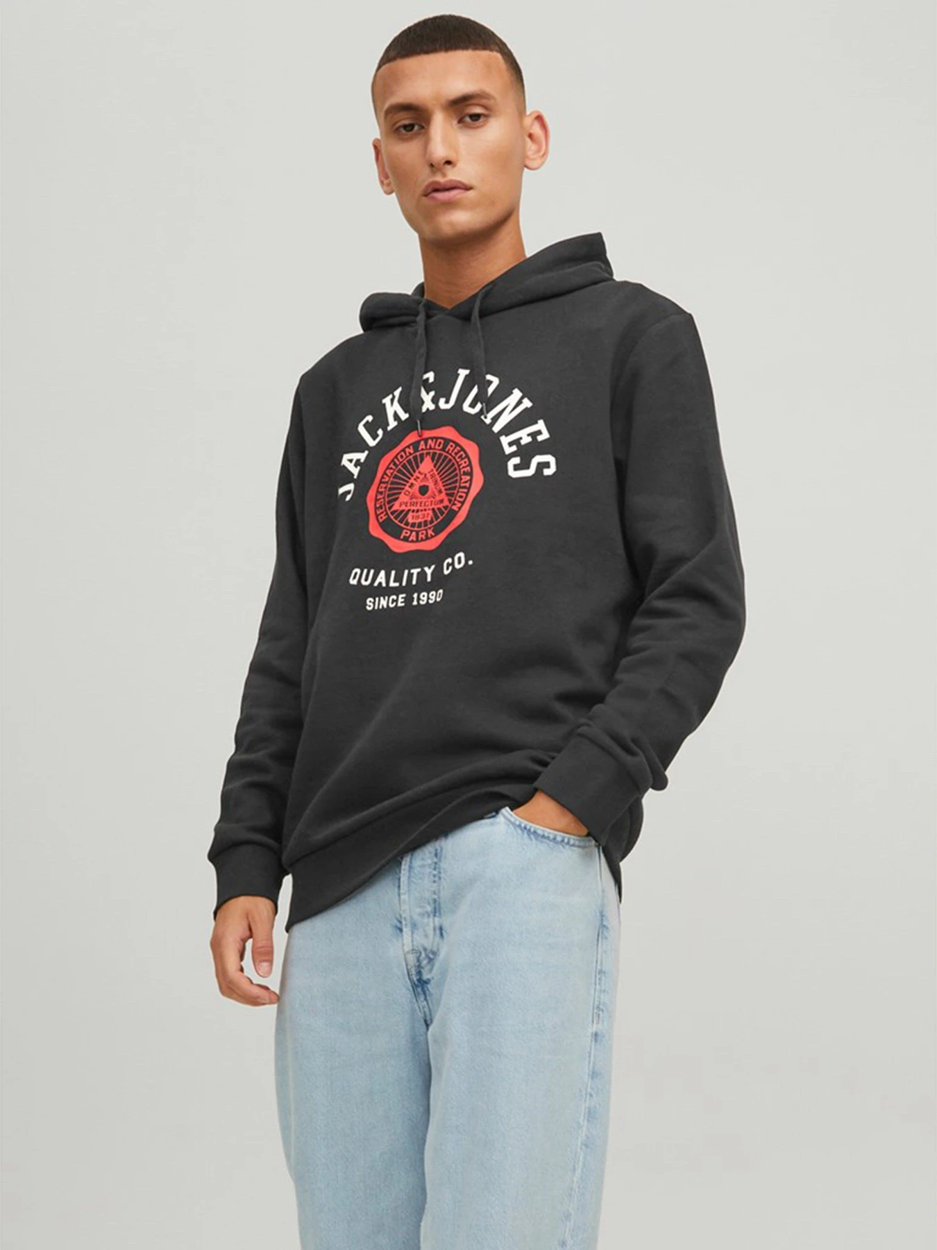 Худи и свитшоты JACK & JONES модель 12210824_Black Худи и свитшоты JACK & JONES модель 12210824_Black Фото