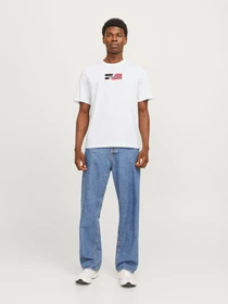 Футболки и поло JACK & JONES CORP GRAPHIC TEE модель 12268415_White 01 Фото