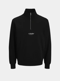 Худи и свитшоты JACK & JONES SOHO SWEAT QUARTER  ZIP модель 12278793_Black Фото