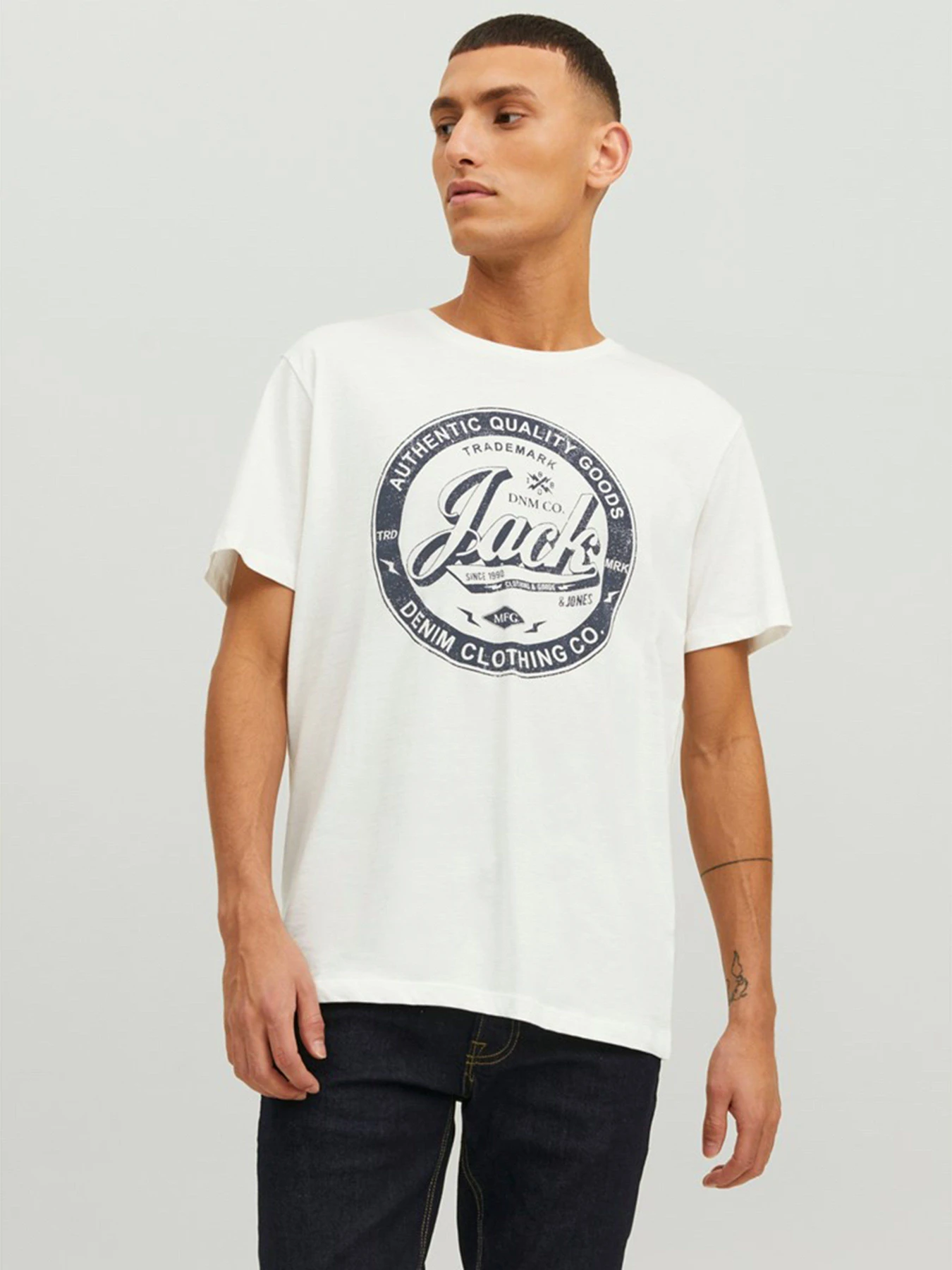 Футболки и поло JACK & JONES модель 12210949_Cloud Dancer Футболки и поло JACK & JONES модель 12210949_Cloud Dancer Фото