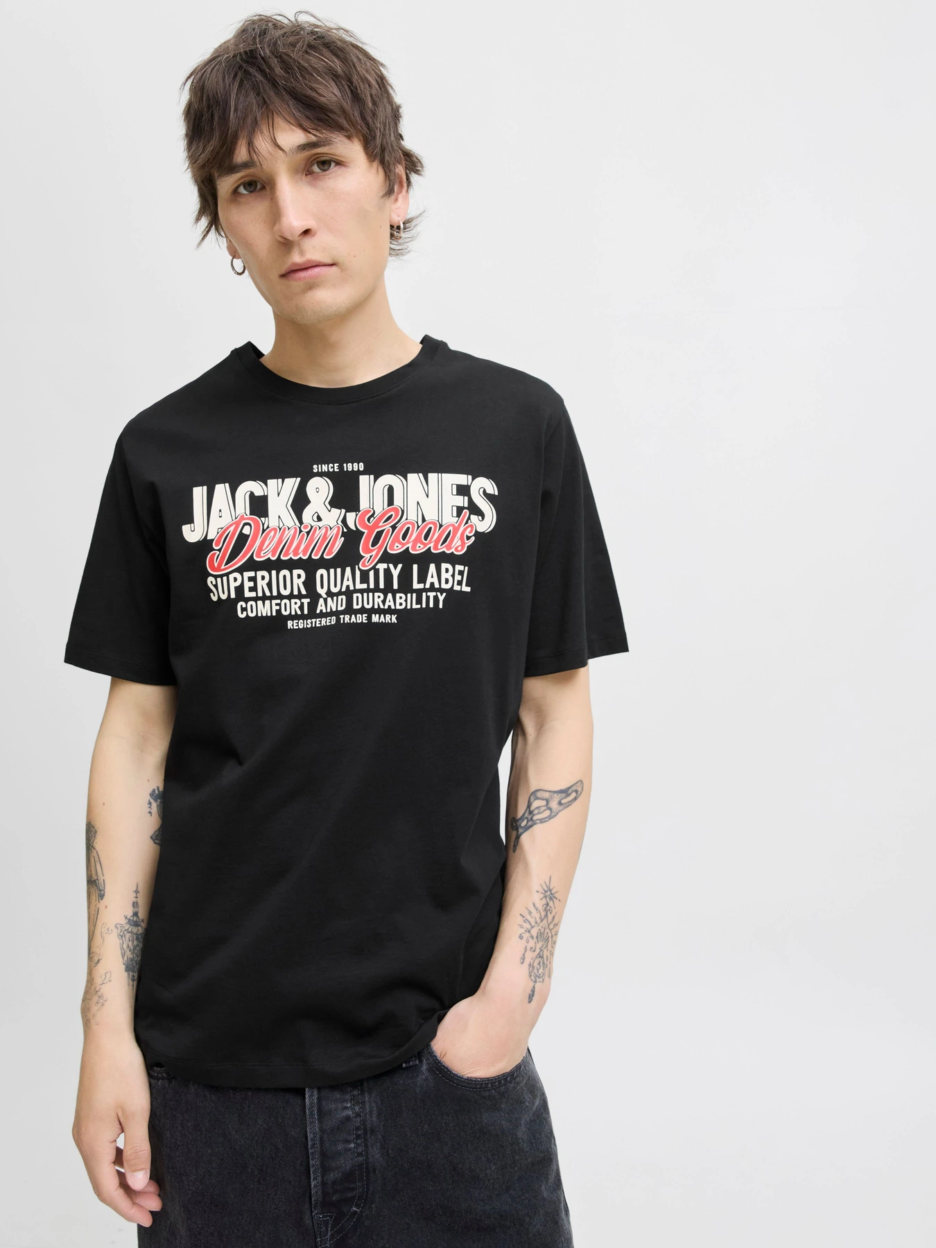 Футболки и поло JACK & JONES LOGO TEE модель 12279535_Black Футболки и поло JACK & JONES LOGO TEE модель 12279535_Black Фото