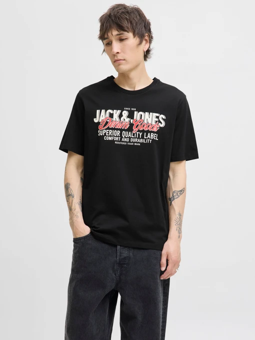 Футболки и поло JACK & JONES LOGO TEE модель 12279535_Black Фото