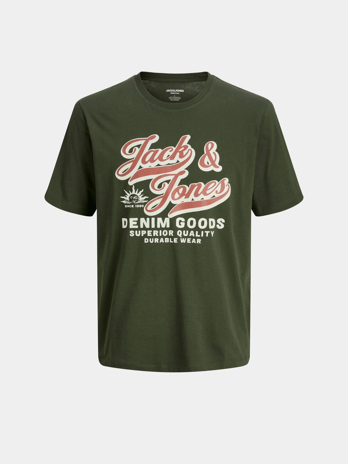 Футболки и поло JACK & JONES LOGO TEE модель 12279535_Duffel Bag Футболки и поло JACK & JONES LOGO TEE модель 12279535_Duffel Bag Фото