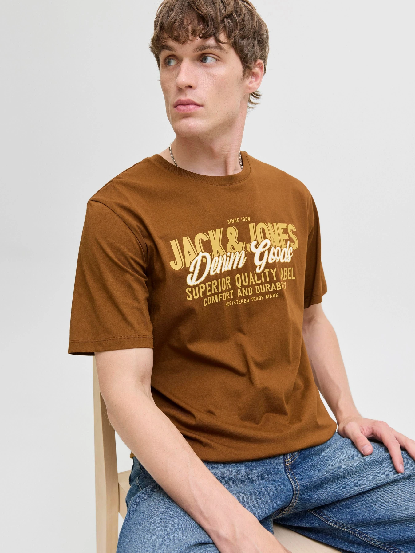 Футболки и поло JACK & JONES LOGO TEE модель 12279535_Monks Robe Фото